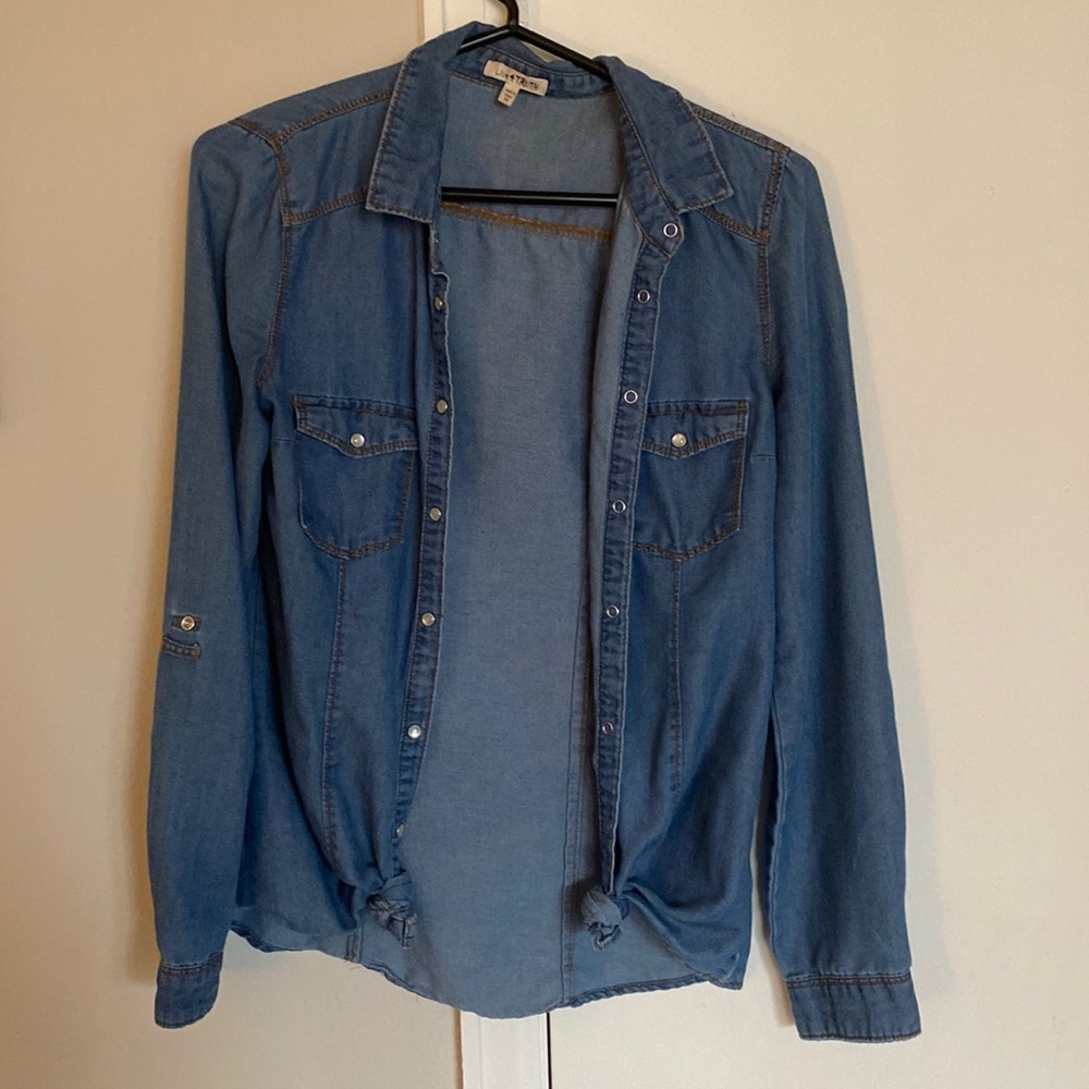 Live 4 Truth Jean Button Up- Size M